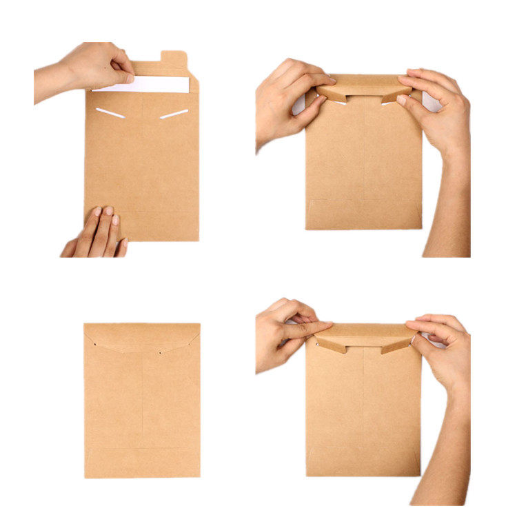 Kraft Paper Envelope A4 A5 Cat Ear Flap Portfolio/ File Folder Project Pockets/File Document Organizer Flat